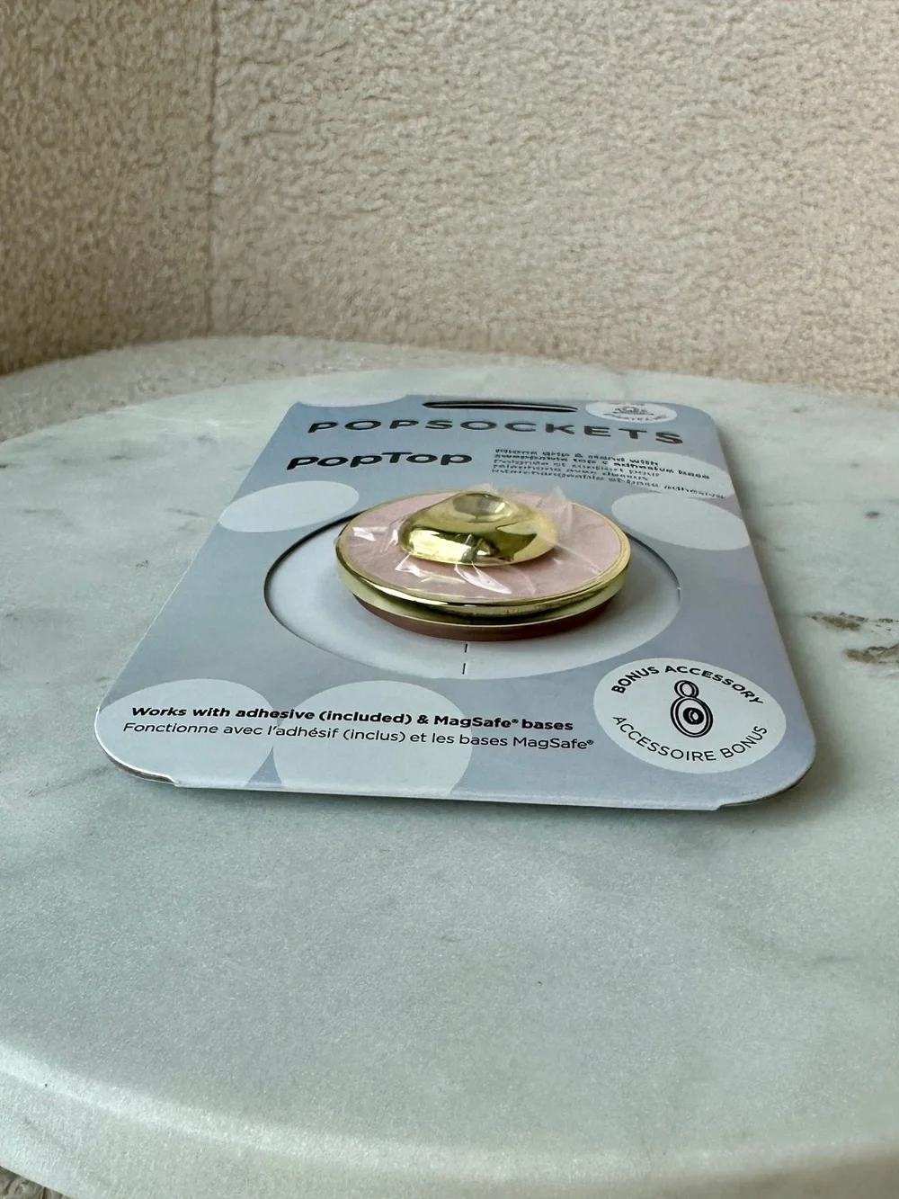 PopSockets PopTop Phone Grip & Stand - Pink and Gold - NEW